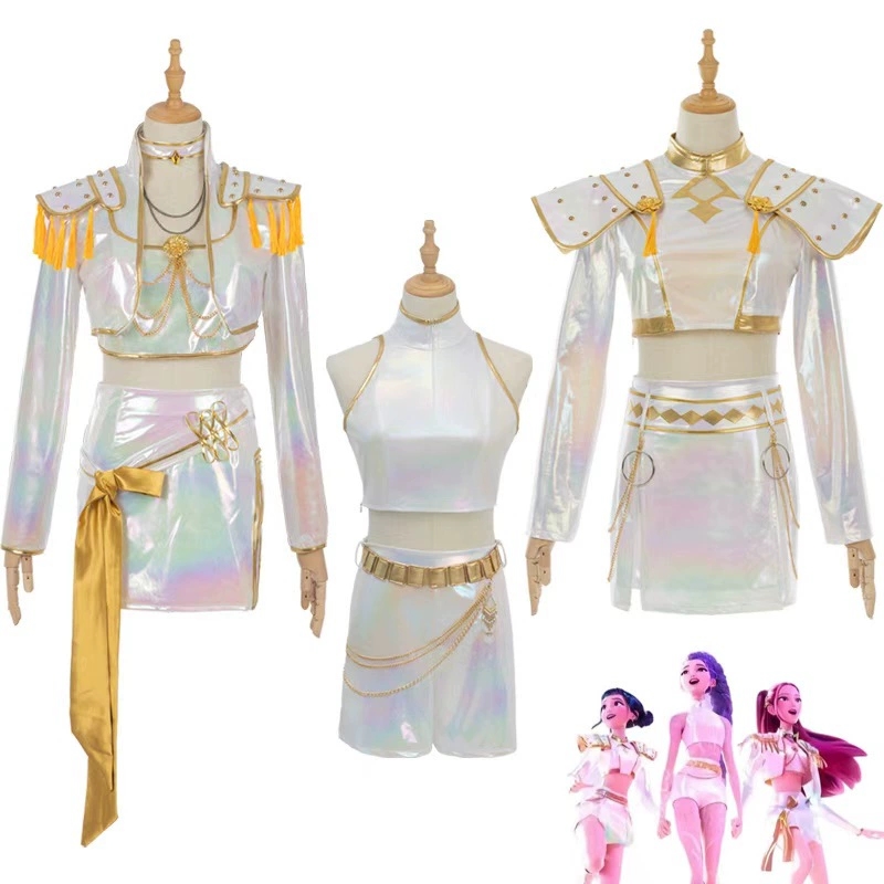 Anime Cosplay Outfit Girl - Cosplay Costume PU Leather White Singing