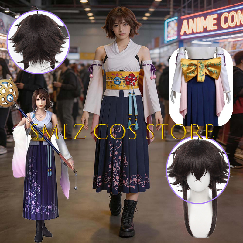 Smlz FFX Yuna Cosplay Anime FF - Anime Cosplay Wig 评论和价格
