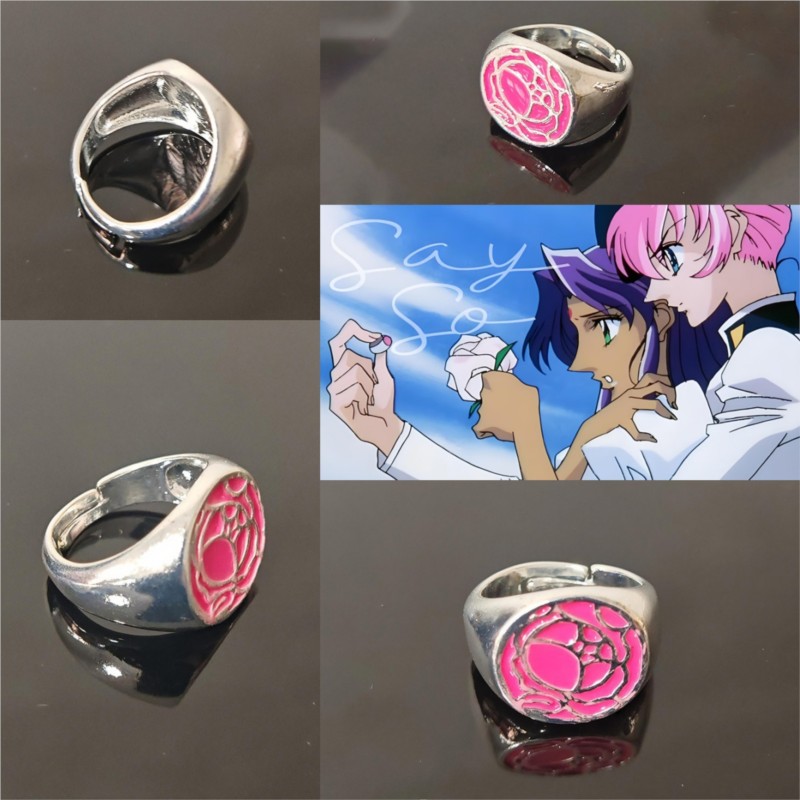 Pink Rose Ring Tenjou Utena Re - Anime Cosplay Outfit Girl 评论和价格