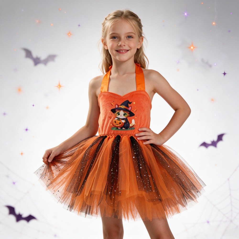 cute Cat Pumpkin Animal Mesh T - Anime Cosplay Simple 评论和价格