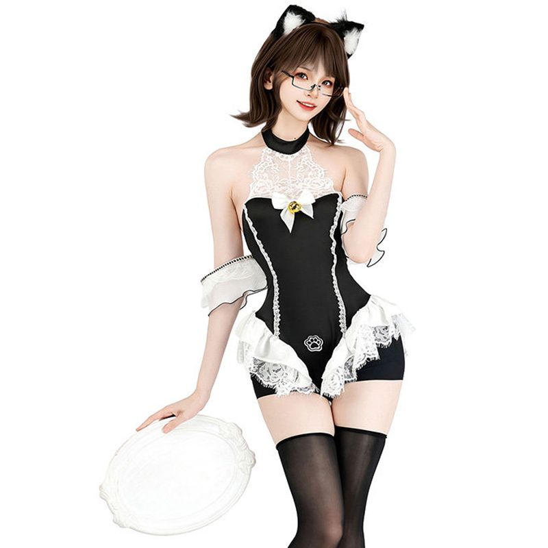 AniLV Black Cat Paw Bodysuit M - Anime Cosplay Bodysuit 评论和价格